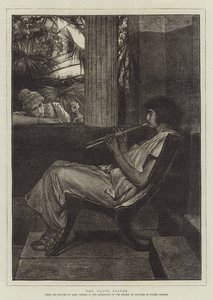 Il suonatore di flauto da Lawrence Alma Tadema